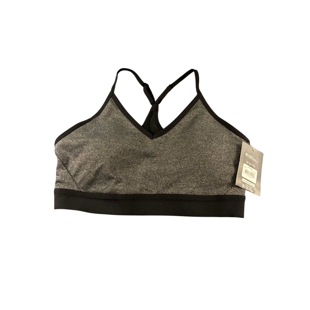 Athletic Works Sports Bra Womens M 8-10 Gray DriWorks‎ Racerback Adjustable